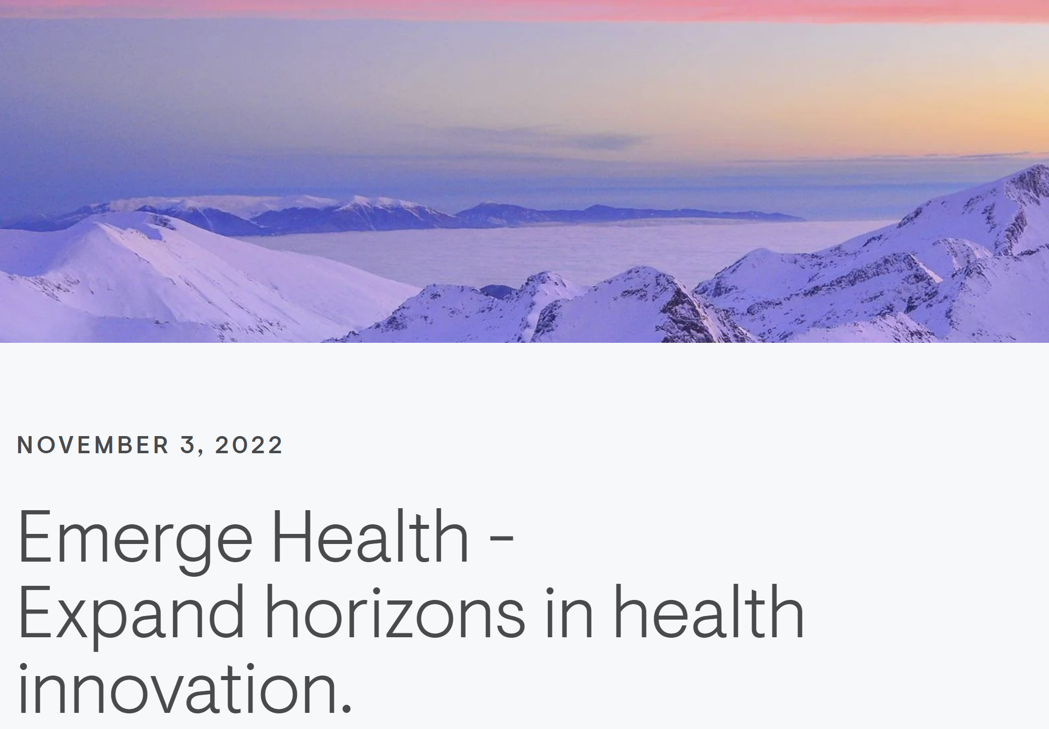 GDIT Emerge Health 2022